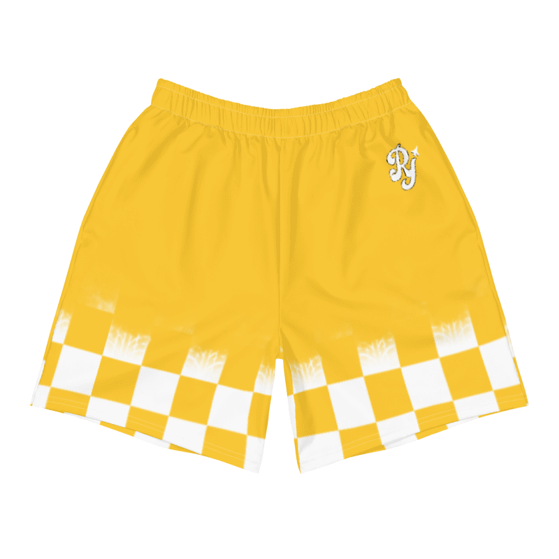 Yellow checkered shorts hotsell