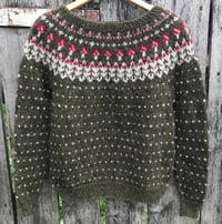 Image 2 of Toadstool - Icelandic wool sweater - Moor green - Ready to ship