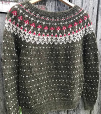 Image 1 of Toadstool - Icelandic wool sweater - Moor green - Ready to ship