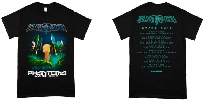 Image of UNLEASH THE ARCHERS - Phantoma - AUSSIE/NZ TOUR SHIRT