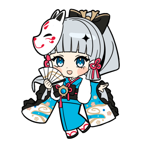 Image of Ayaka Kimono Enamel pin