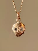 Image 2 of Gold Skull Pendant with Diamonds