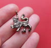 Medieval lion charm (silver/bronze)