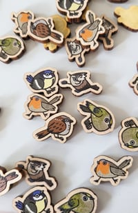 Image 1 of Garden Birds Wood Magnets