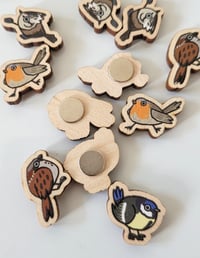 Image 2 of Garden Birds Wood Magnets