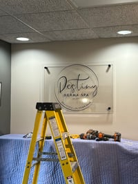 Image 3 of Destiny Derma Custom Acrylic sign W/ Install-Deposit