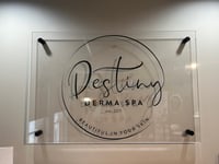 Image 4 of Destiny Derma Custom Acrylic sign W/ Install-Deposit