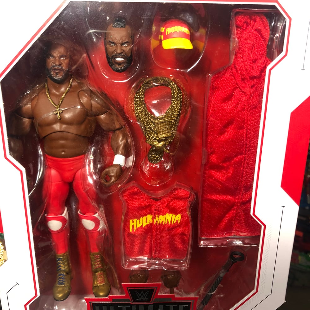 WWE Wrestling Mattel Ultimate Edition Series 13 Mr. T Figure & Hulkgamania Shirt