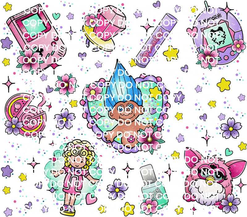 Image of Uv Dtf Wrap Troll Things Gang Sheet or 20oz Elements NEW W0865