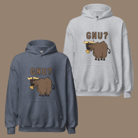 Image 2 of Gnu? Hoodie (7 colors available)