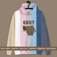 Image 5 of Gnu? Hoodie (7 colors available)