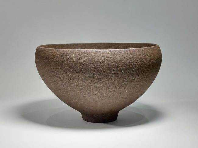 Black Ceramic Bowl - Contemporary Sculptural Form