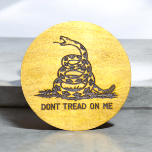 Image of Patriotic Wooden Coaster Set (set of 4) - WATERPROOFED