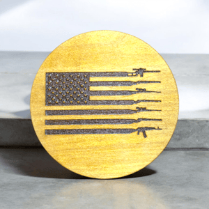 Image of Patriotic Wooden Coaster Set (set of 4) - WATERPROOFED
