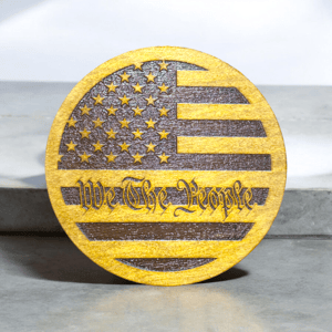 Image of Patriotic Wooden Coaster Set (set of 4) - WATERPROOFED