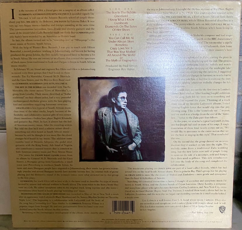 Paul Simon - "Graceland" LP