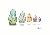 Image 1 of Matryoshka 4 of 6 - Poison 5x7