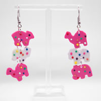 Image 1 of Stacked Animal Cracker Earrings