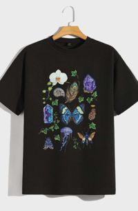 Image 2 of Aquarius Nature Chart T-shirt Black