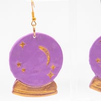 Image 2 of Small Crystal Ball Earrings