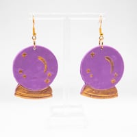 Image 1 of Small Crystal Ball Earrings