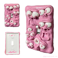 Image 1 of Pink Grimmlin 1 of 1 Clay Light Switch Plate