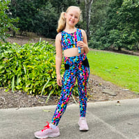 Image 1 of Girls Active Wear Sets (crop and ankle length leggings)