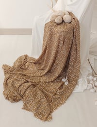 Image 1 of Boho fabric for background - decoration - photoshoot - camel leafs