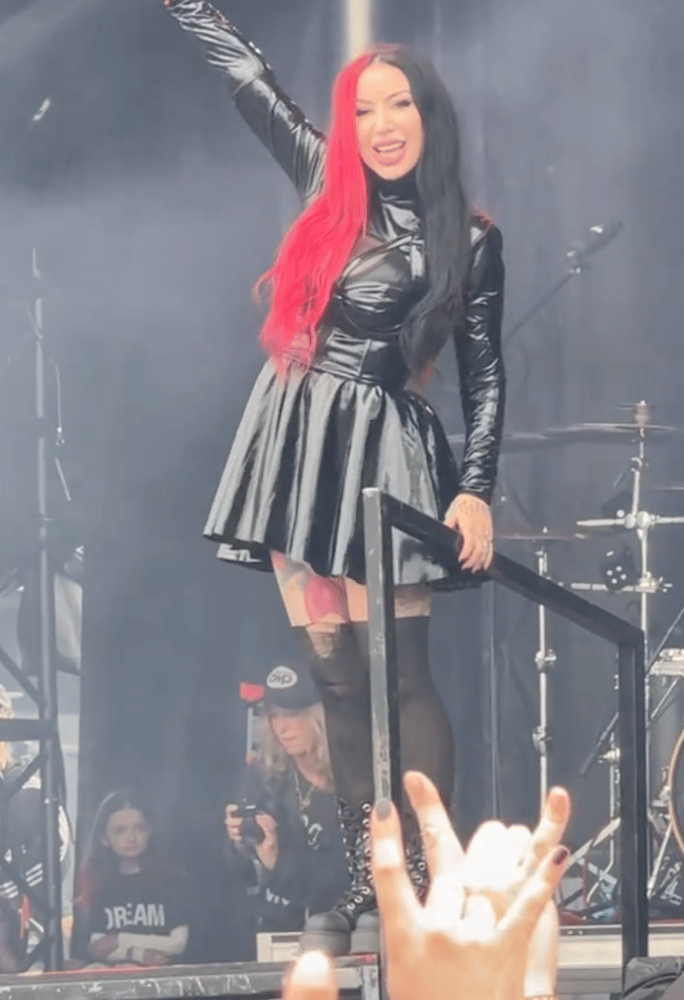 Image of black patent leather underbust from photoshoots and stage