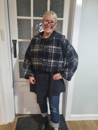 Image 4 of KylieJane cape jacket - wool black check