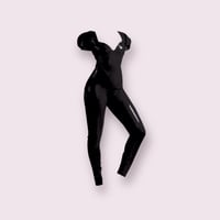 Image 1 of Latex Puff Sleeve Catsuit