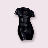Image 1 of Latex O-Ring T-Shirt Dress