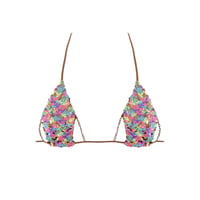 Image 1 of TROPICAL SEQUIN CHAINZ BIKINI BRA