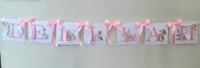 Image 3 of Flopsy bunny room decor, Flopsy bunny name bunting, Flopsy nursery wall  decor