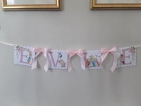 Image 5 of Flopsy bunny room decor, Flopsy bunny name bunting, Flopsy nursery wall  decor