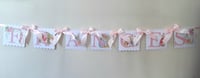 Image 9 of Flopsy bunny room decor, Flopsy bunny name bunting, Flopsy nursery wall  decor