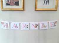 Image 2 of Flopsy bunny room decor, Flopsy bunny name bunting, Flopsy nursery wall  decor