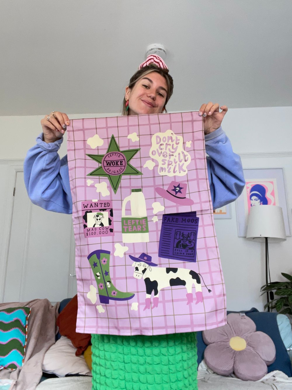 Image of Spilt Milk Tea Towel