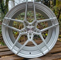 Image 1 of 20" AVA HSF037 STAGGERED ALLOY WHEELS FITS 5X120 SILVER BRUSHED