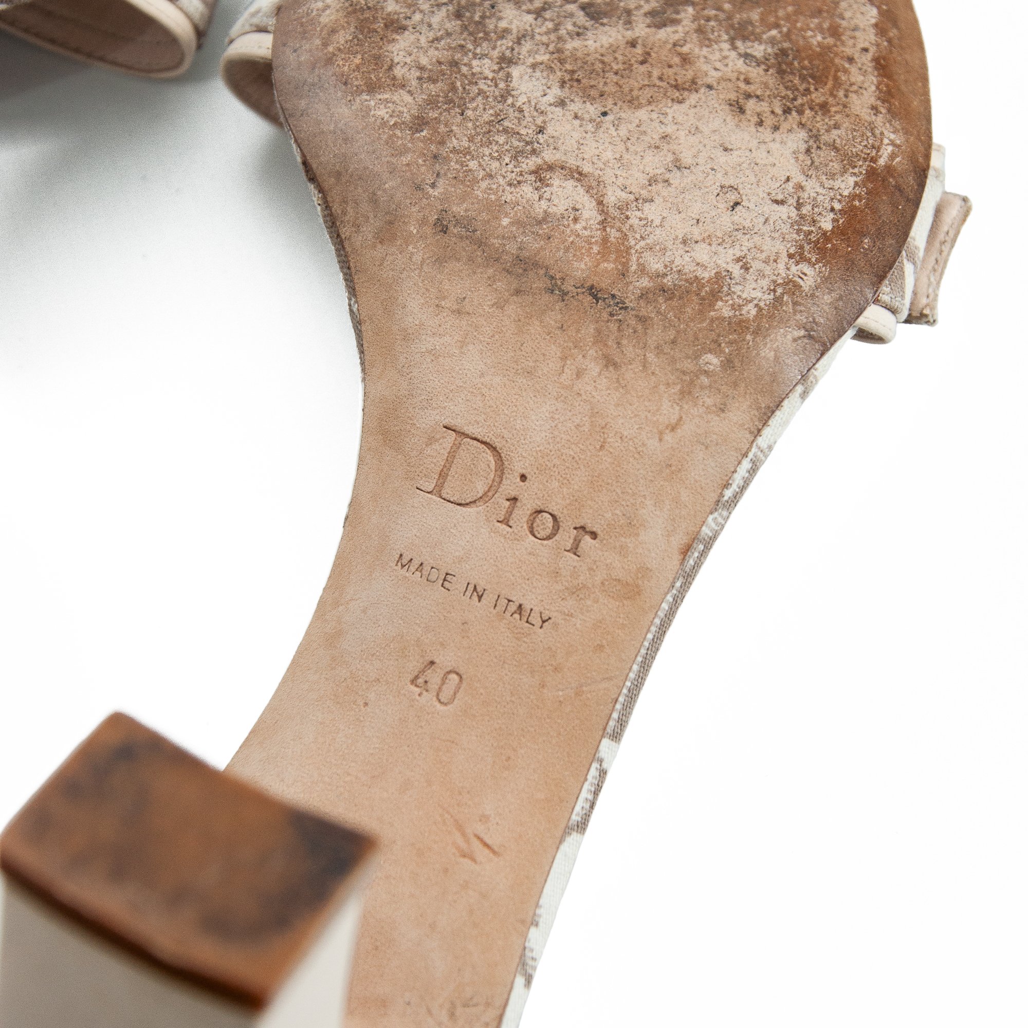 Image of Christian Dior 2005 Brown Monogram High Heel Mules size 40