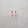 5mm Silver Dot Studs in Orange or Grey