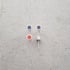 5mm Silver Dot Studs in Orange or Grey Image 3