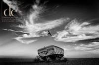 Aldeburgh Print. Seagull Flying Over Aldeburgh Fishing Boat. Quality Photographic Print