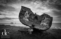 Sizewell Print. Abandoned Fishing Boat on Sizewell Beach. Quality Photographic Print Gift Idea