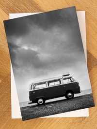 VW Campervan by Aldeburgh Beach. Greeting Card