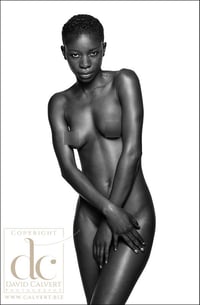 Image 1 of Fine Art Nude Giclee Print - Black on White #10 - Ltd Edition Fine Art Print