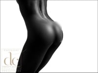 Image 1 of Fine Art Nude Giclee Print - Black on White #14 - Ltd Edition Fine Art Print