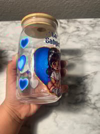 Image 4 of La Sadgirl 16 oz glass cup 