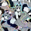 Holographic Cat Girl Sticker