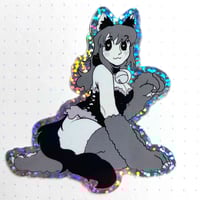 Image 2 of Holographic Cat Girl Sticker